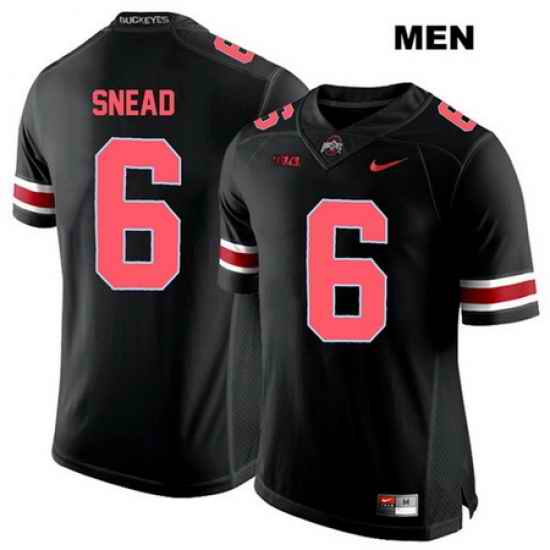 Brian Snead Ohio State Buckeyes Stitched Authentic Nike Mens Red Font  6 Black College Football Jersey Jersey